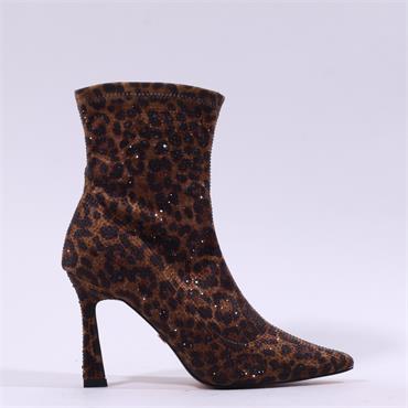 Una Healy I Get Around High Heel Boot - Leopard Glitter